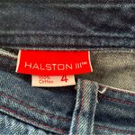 Vintage Halston III Blue Button Front Jean Denim Skirt Size 4 Best for XS or XXS Photo 4