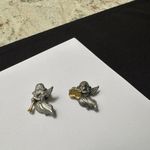 Lot Of 2 Signed Daria Brooch / Pin Pewter Angel Cherubs Musical Instrument Silver Photo 1