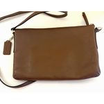 Coach  Crossbody Bag Womens Small Brown Leather Zip Top Shoulder Purse Logo Photo 1
