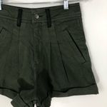 The Kooples High Waist Khaki Cotton Shorts Size 1 Photo 3