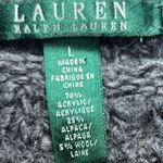 Ralph Lauren Lauren  Gray Loose Knit Alpaca Wool Blend Crew Neck Sweater Large Photo 3