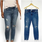 Pistola  Lanissa Distressed Denim Raw Scissored Hem Skinny Jeans Size 29 Photo 1
