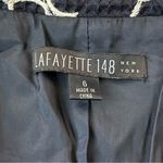 Lafayette 148 Embroidered Floral Blazer Jacket Dark Navy Ivory 6 Blue Photo 3