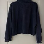 Aerie Navy Cropped Sweatshirt Photo 2
