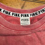 PINK - Victoria's Secret  Sweatshirt Red Wash Dog Logo Crewneck XS Photo 2