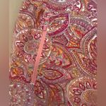 Talbots T by Pink Floral Paisley Zip Pockets Skort Women's Size MP Pickleball Photo 2