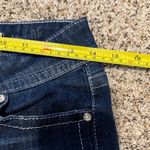 Women’s Zipper Bootcut Jeans Size 9 Rhinestone Embroidered Pockets Stretch Denim Blue Photo 9