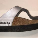 Birkenstock Women’s Gizeh Silver Birko-Flor Thong Sandals Photo 3