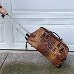 Raviani Overnight Duffle Crocodile Leather Crystal Cross Luggage Texas Mobwife Orange Photo 14