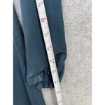 ZARA  Women's Dress Solid Teal Long Sleeve V Neck Size Medium Ruched Front Photo 7