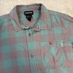 Burton Grace Long Sleeve Flannel Button Down Shirt Trellis Heather Plaid Size M Photo 1