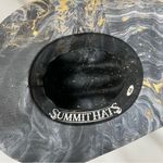 Distressed marble gold glazed Cowboy Hat w/Brown Leather Star concho Band unisex Blue Size M Photo 1