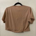 SKIMS NWT  3/4 Button Down Henley Short Sleeve Crop Top Ochre Color Size 4X Photo 4