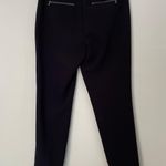 J.Crew Women’s  Black Straight Leg Pants Size 6 Pleats Pockets Photo 4