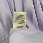 Current Air  Angelica Pleated Blouse Lilac Puff Sleeve Tie Neck Top Tunic Medium Photo 6