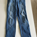 1822 Denim Gap Denim Maternity Jeans Size 26 Distressed Frayed Hem Blue Skinny Photo 0