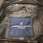 American Eagle Women’s Black Faux Leather Asymmetrical Zipper Motorcycle Jacket Photo 10