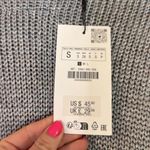 ZARA NWT silver metallic crops sweater small Photo 5