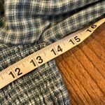 American Eagle  green plaid smocked bust long sleeve dress small Photo 7