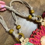 Cappelli Bright Floral Straw Tote Bag Beach Pink Photo 9