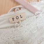 POL Womens Babydoll Lace Top Size M White Boho Romantic Fairy Soft Girl Cottage Photo 3