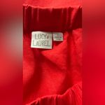 Lucy & Laurel  Bright Coral Linen dress, off shoulder, puff sleeve, pockets XL Photo 5