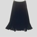 Mirasol Y2K Women’s L Maxi Black Velour Skirt Bias Ruffle Witchy WhimsiGoth Size L Photo 3