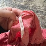 Free People  Pink Shell Stitch Lace Henley T-Shirt Size XS Photo 2