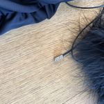 Nana Jacqueline Michelle Fur Trim Mini Dress in Black Photo 3