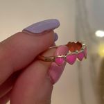 Etsy hot pink mini heart ring band Photo 1
