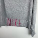 Nike Dri Fit Grey Pink Logo Hoodie Sz Medium Photo 9