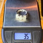 Natural Jade Sterling Silver Ring Trilogy Ring Size 6 Photo 8