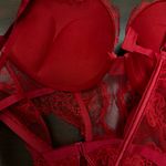 Victoria's Secret Victoria’s Secret Red Lace Bombshell Teddy Lingerie Size Large Photo 5