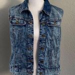 Forever 21  Life in Progress 80’s Inspired Acid Wash Denim Vest Size Medium Photo 0