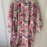 Vintage Pink Orange Floral Silky Robe Lingerie Size 14 plus Photo 1