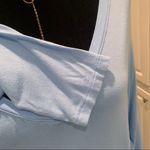 Old Navy  Luxe Blue L/S V Neck Blouse Top Small S Photo 3