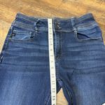 KanCan High Rise Double Button Bootcut Flare Raw Hem Jeans Women's 29 Stretch Blue Photo 2