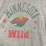 NHL Womens Medium Minnesota Wild Nature Graphic Tee Shirt Crewneck Heather Grey Gray Photo 2