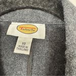 Talbots  Grey Preppy School Girl Blazer Jacket Womens 10 Metal Crest Buttons Photo 4