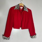 Cache RARE 90s ’ Vintage Crop Red Dalmatian Blazer Size 6 The Nanny Photo 2