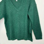 Lucky Brand Forest Green Wool Fuzzy Sweater Sz Small Vneck Relaxed Photo 8
