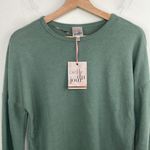 belle du jour  Green Cropped Long Sleeve fuzzy sweater size Small Photo 1