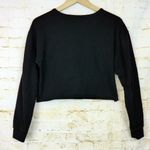 Pink Floyd Sweatshirt Womens M Black Crop Graphic Lace Up V-Neck Fleece Rock Photo 6