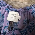 HD in Paris ANTHROPOLOGIE x  100% Silk Panorama Tank Top Lilac Teal Boho Size 10 Photo 9