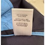 Michael Kors  Sz XL Navy White Paisley Cotton Button Up Trench Rain Coat Jacket Photo 9