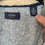 ARROW  men’s fleece sweatshirt size M Gray 1/4 Zip Pullover Photo 3