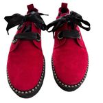 Kennel & Schmenger Red Velvet Studded Oxford Shoes Ribbon sz8.5 Holiday festive Size 8.5 Photo 2