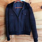 VINTAGE MADE IN FRANCE BLUE FAUX FUR COLLAR JACKET Size M Photo 0