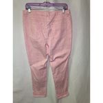 Cato  Womens 10 Pink Snake Print Ankle Pants Cotton Stretch Photo 3