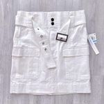 Tinseltown White Denim Paper Bag Utility Skirt Photo 0